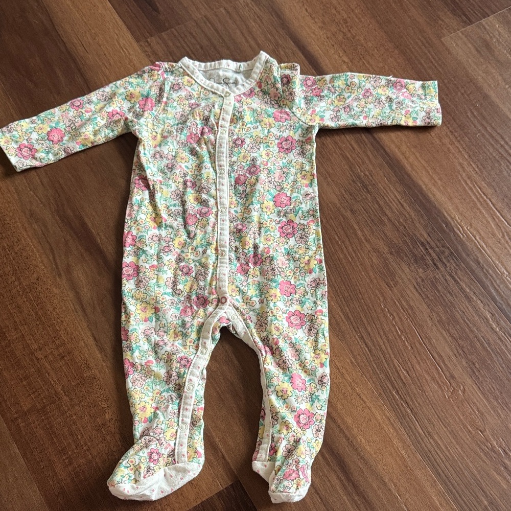 Jessica Simpson Floral Print Kids Footie